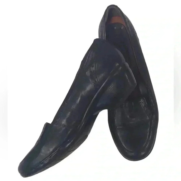 Clarks Unstructured Black Leather Slip  On Shoes Size 8.5 - Picture 5 of 7